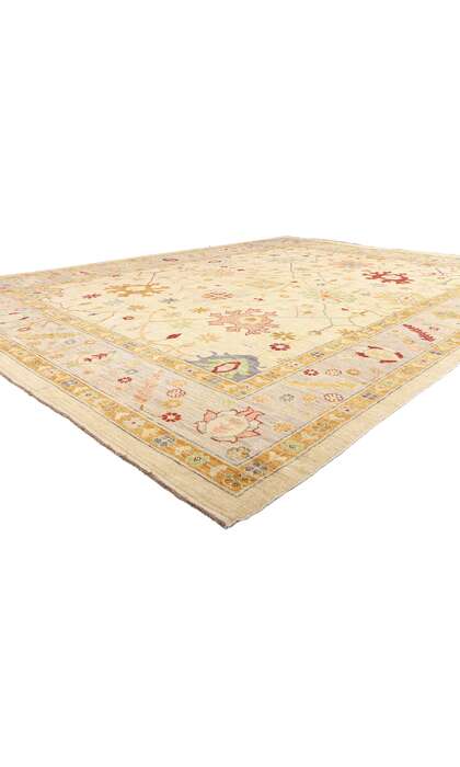 12 x 16 Modern Earth-Tone Oushak Rug 80946
