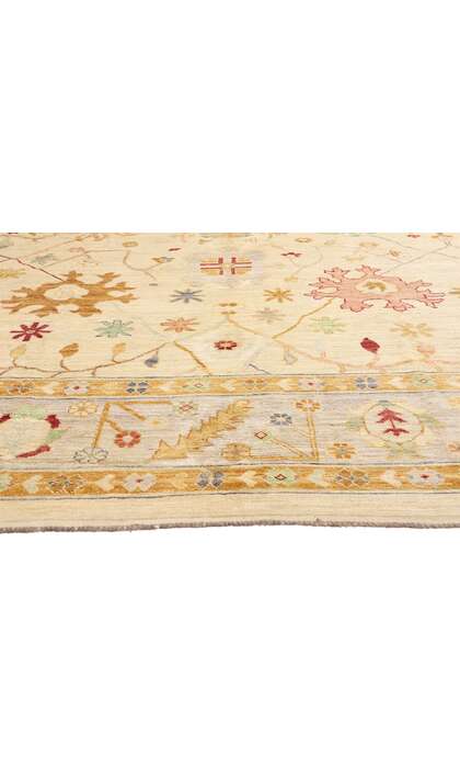 12 x 16 Modern Earth-Tone Oushak Rug 80946