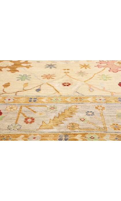 12 x 16 Modern Earth-Tone Oushak Rug 80946
