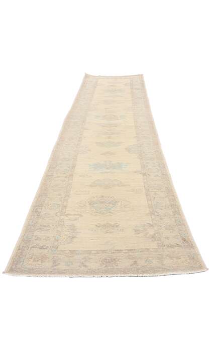 2 x 14 Modern Earth-Tone Oushak Rug Runner 80843