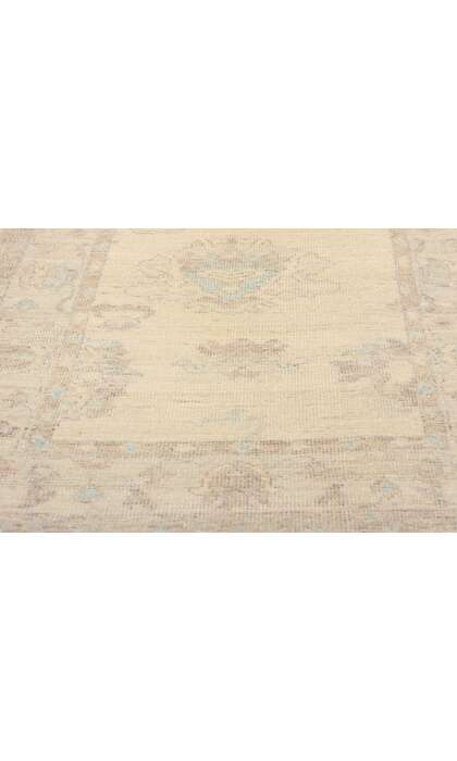 2 x 14 Modern Earth-Tone Oushak Rug Runner 80843