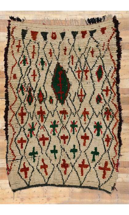 4 x 6 Vintage Moroccan Azilal Rug 74761