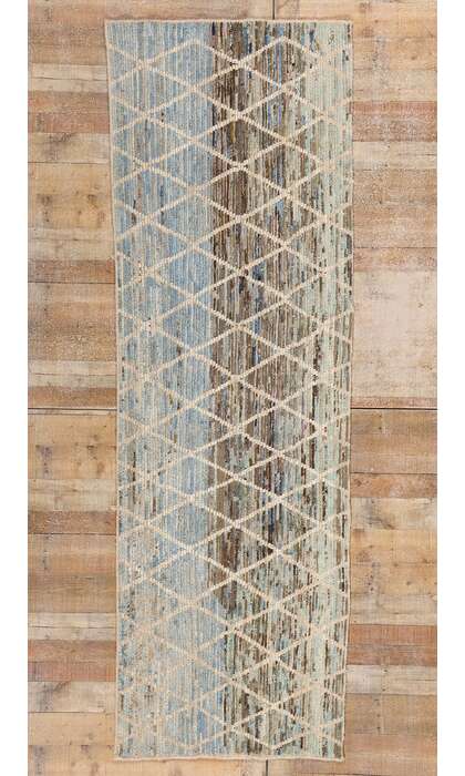 3 x 10 Organic Modern Moroccan Rug Runner 79156