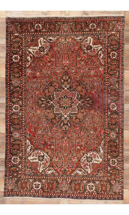6 x 10 Vintage Persian Heriz Rug 76226