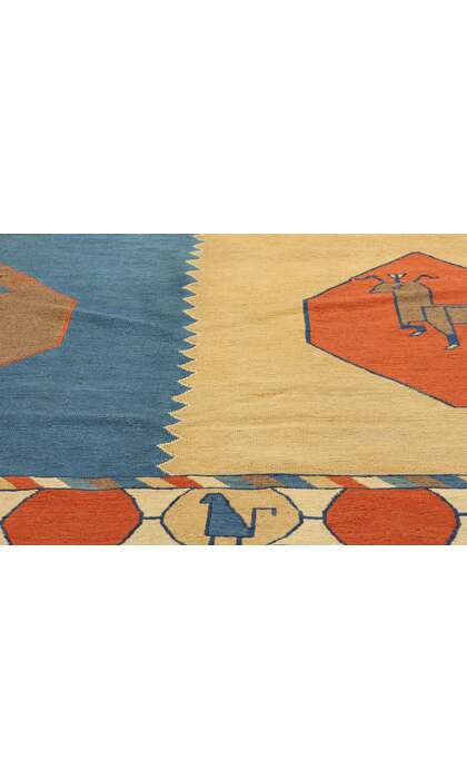 7 x 10 Vintage Persian Qashqai Kilim Rug 61152