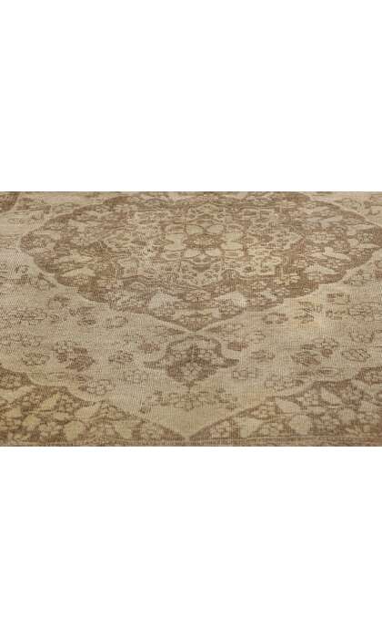 4 x 5 Distressed Antique Persian Tabriz Rug 78784