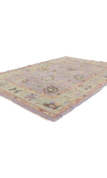 5 x 8 Colorful Lavender Turkish Oushak Rug 53202