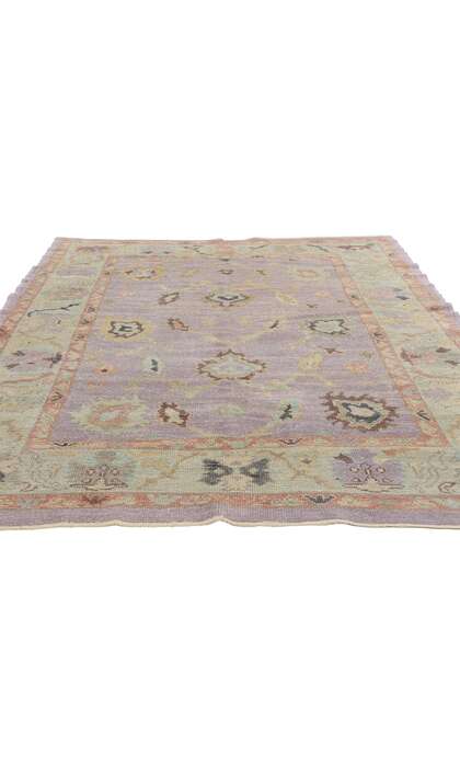 5 x 8 Colorful Lavender Turkish Oushak Rug 53202