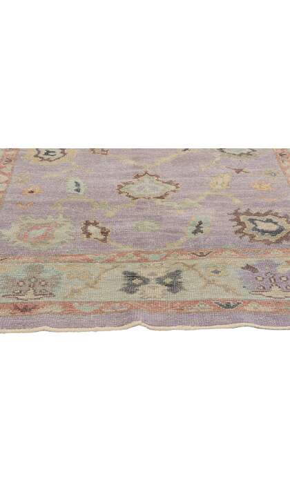 5 x 8 Colorful Lavender Turkish Oushak Rug 53202