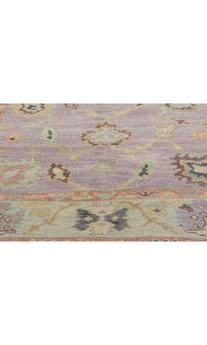 5 x 8 Colorful Lavender Turkish Oushak Rug 53202