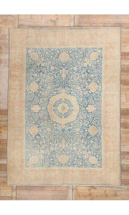 8 x 11 Distressed Antique Persian Tabriz Rug 53175