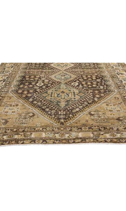 5 x 10 Distressed Antique Persian Malayer Rug 60981