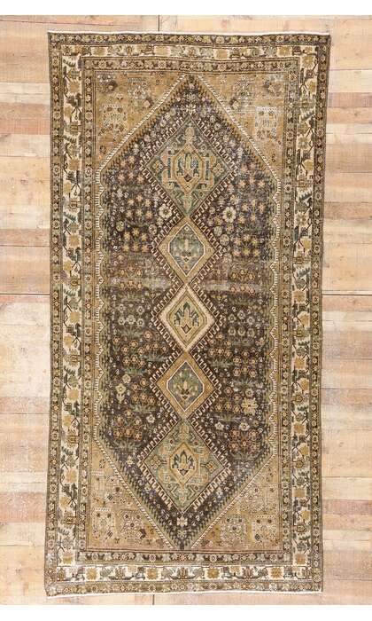 5 x 10 Distressed Antique Persian Malayer Rug 60981