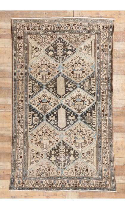 5 x 9 Distressed Antique Persian Malayer Rug 60983
