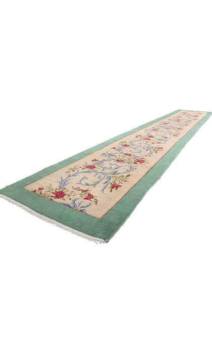 3 x 20 Signed Vintage Persian Kerman Rug Runner 61367