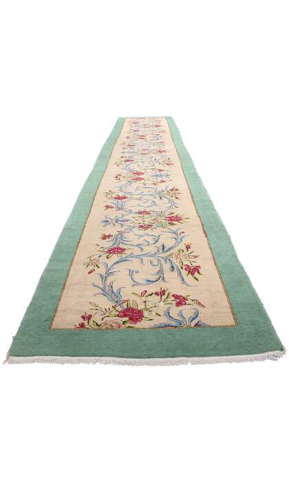 3 x 20 Signed Vintage Persian Kerman Rug Runner 61367