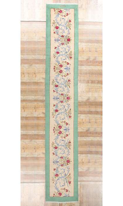 3 x 20 Signed Vintage Persian Kerman Rug Runner 61367