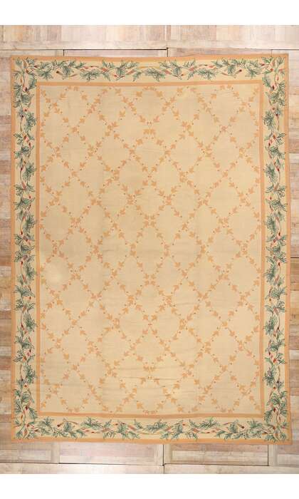 11 x 15 Antique Spanish Needlepoint Rug 72494