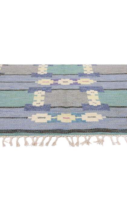 4 x 7 Sverker Greuholm Vintage Swedish Rollakan Rug 79057