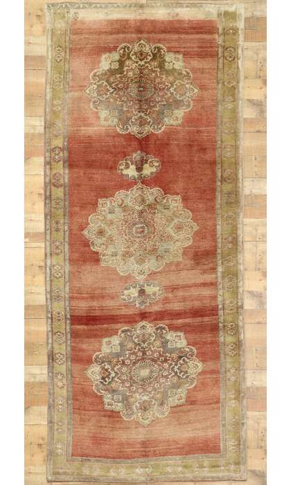 5 x 12 Vintage Turkish Oushak Rug Runner 51448