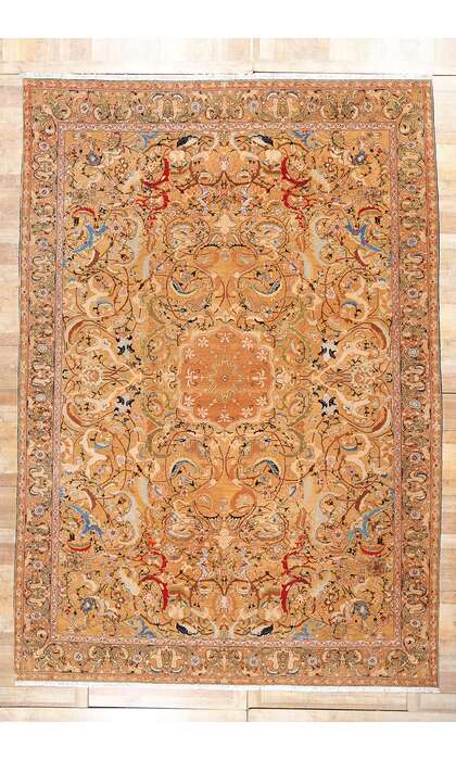 11 x 15 Vintage Persian Tabriz Rug 79014