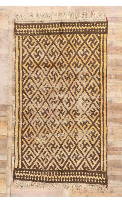 6 x 11 Distressed Vintage Taznakht Moroccan Rug 21669