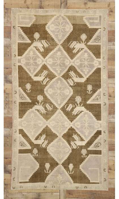 5 x 9 Vintage Turkish Oushak Rug 52469