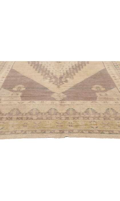 6 x 10 Vintage Earth-Tone Turkish Oushak Rug 53683
