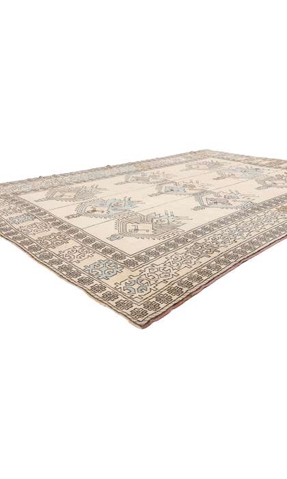 7 x 10 Vintage Turkish Oushak Rug 53684