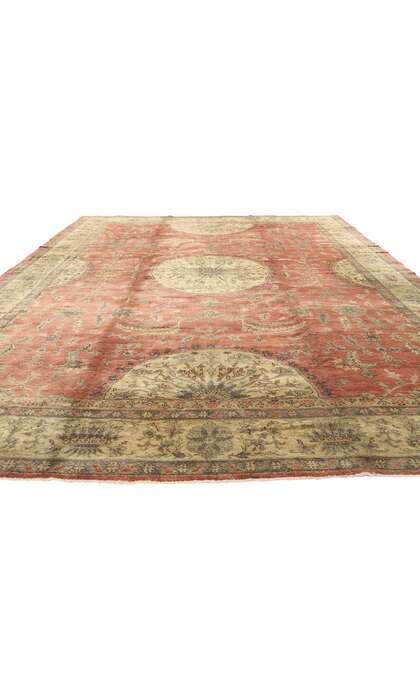 9 x 14 Vintage Turkish Oushak Rug 50499
