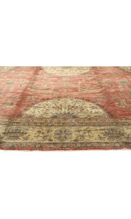9 x 14 Vintage Turkish Oushak Rug 50499