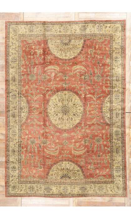 9 x 14 Vintage Turkish Oushak Rug 50499