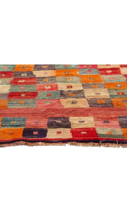 6 x 8 Vintage Persian Checkerboard Gabbeh Rug 61165