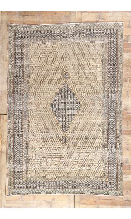 7 x 10 Distressed Vintage Persian Kerman Rug 53750