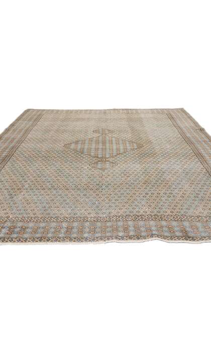 7 x 9 Distressed Vintage Persian Kerman Rug 53759