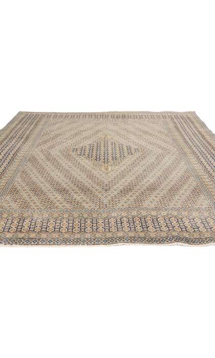 7 x 9 Distressed Vintage Kerman Rug 53760