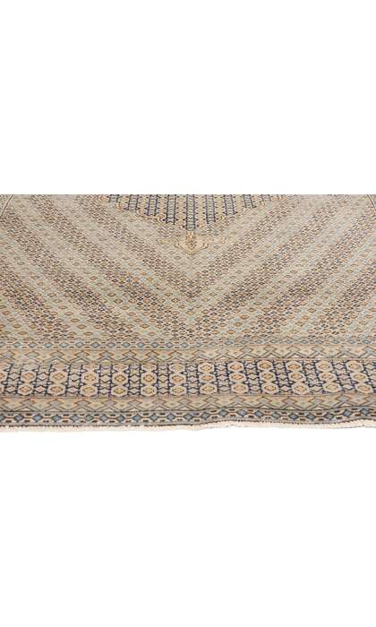 7 x 9 Distressed Vintage Kerman Rug 53760