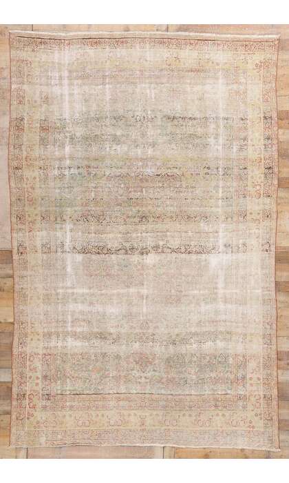 8 x 12 Distressed Vintage Persian Kerman Rug 74907