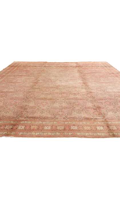 10 x 13 Vintage Pink Turkish Oushak Rug 52289