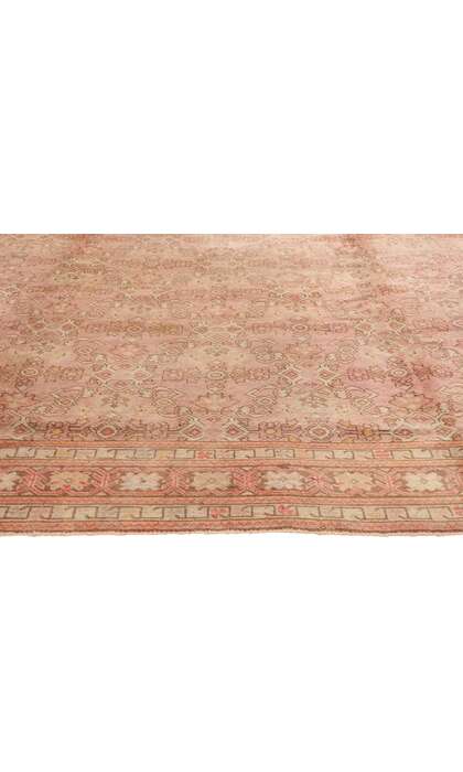 10 x 13 Vintage Pink Turkish Oushak Rug 52289