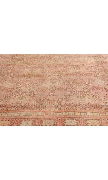10 x 13 Vintage Pink Turkish Oushak Rug 52289