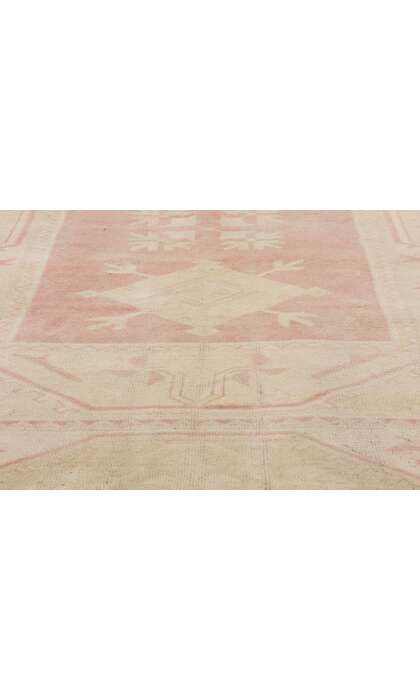 7 x 9 Vintage Pink Turkish Oushak Rug 53705