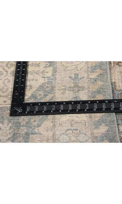 10 x 13 Vintage-Inspired Blue-Gray Oushak Rug 30623