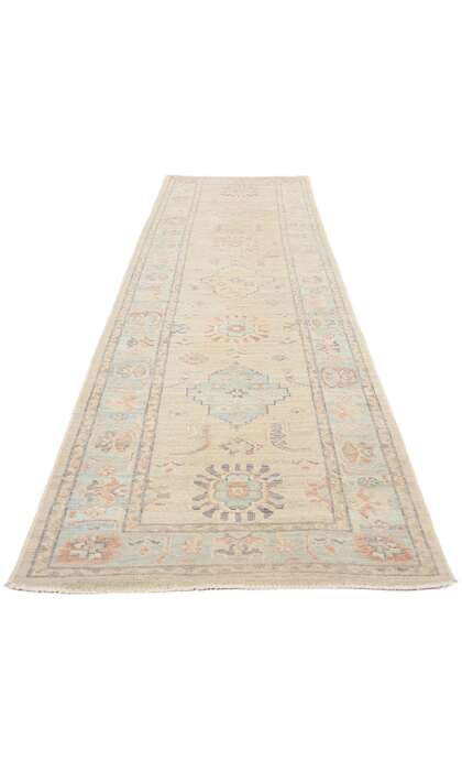 3 x 12 Vintage-Inspired Modern Oushak Rug Runner 80840
