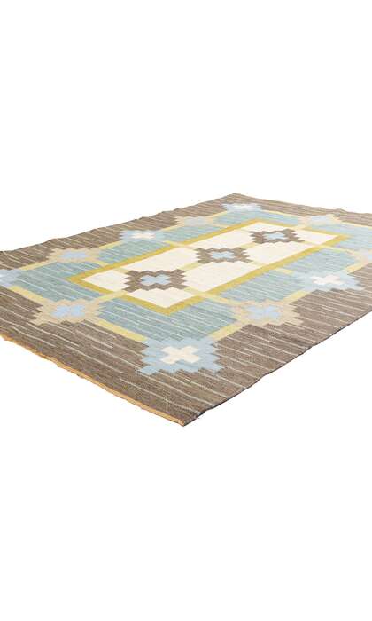 6 x 8 Sverker Greuholm Vintage Swedish Rollakan Rug 79047