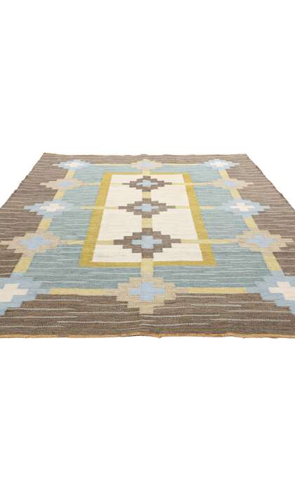 6 x 8 Sverker Greuholm Vintage Swedish Rollakan Rug 79047
