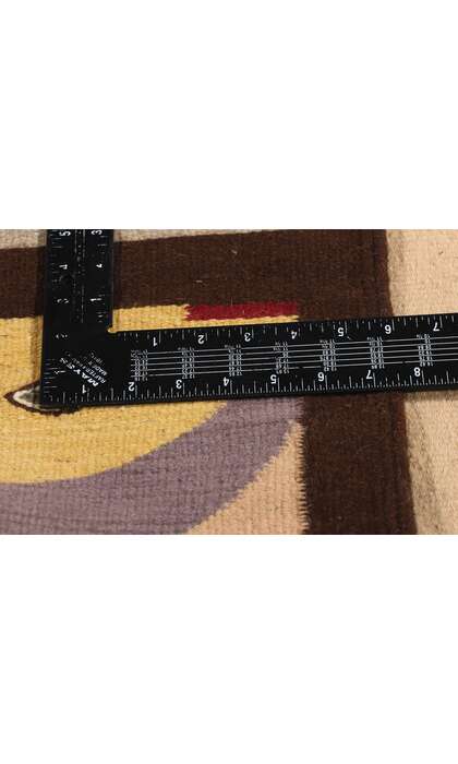 3 x 5 Vintage Tessellated Fish Zapotec Kilim Rug 79154