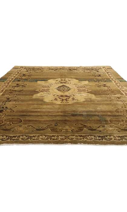 7 x 10 Vintage Earth-Tone Turkish Kars Rug 51380