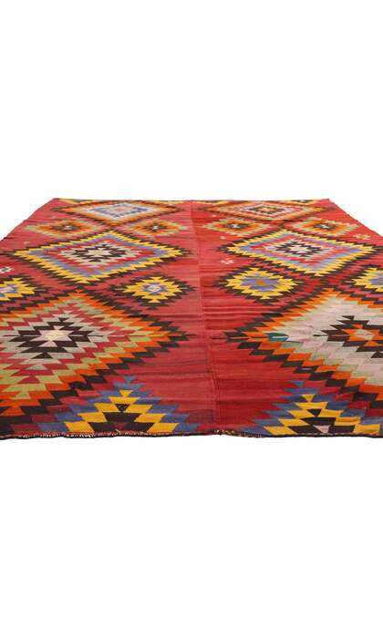 9 x 12 Vintage Turkish Tribal Kilim Rug 52729