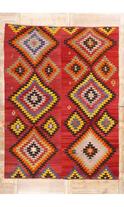 9 x 12 Vintage Turkish Tribal Kilim Rug 52729